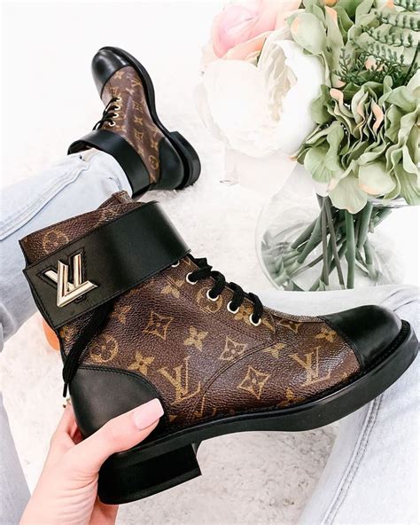 Louis Vuitton combat boots heel